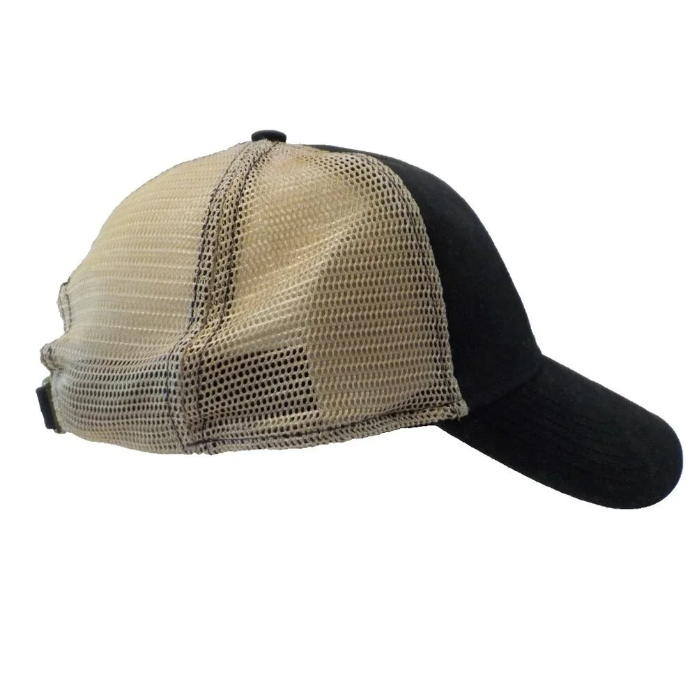RMEF Team Elk Trucker Hat Ball Cap Rocky Mountain Elk Foundation Black/Tan OSFM